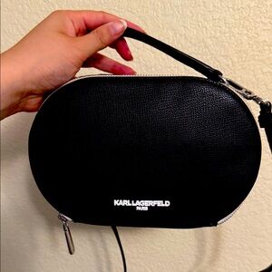 Karl Lagerfeld Black Oval Cross-body